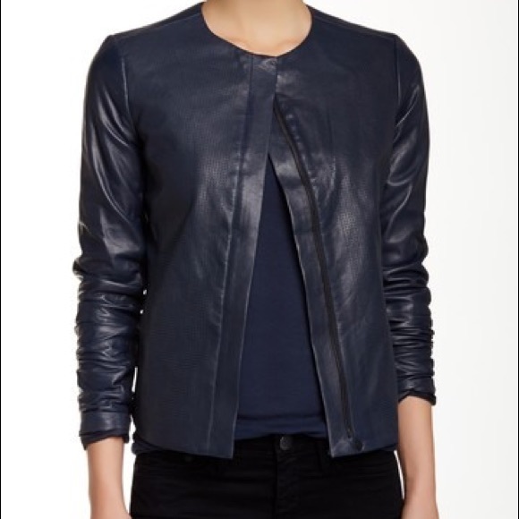 Vince Perforated Leather Jacket 